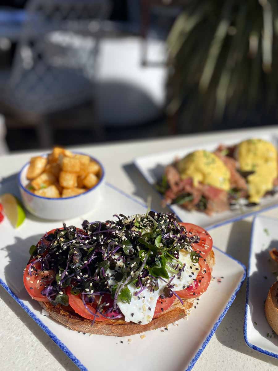 A sunny brunch spread at LOCAL Montecito